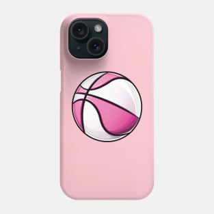 Basketball pink and white Phone Case