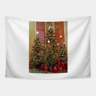 Three Christmas Trees Tapestry