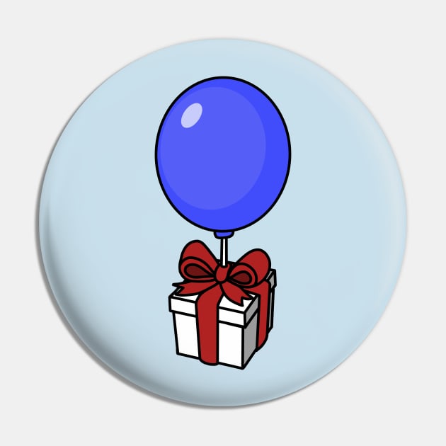 Present Balloon Pin by BethSOS