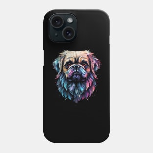 A Teal, Pink, Purple And Yellow Dog Phone Case