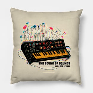 modular synthesizer offset graphic Pillow