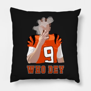 WHO DEY Joe Burrow Pillow