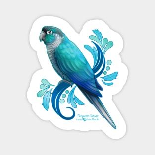 Turquoise Green Cheek Conure Magnet