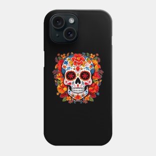 Day of the Dead Dia de Los Muertos Sugar Skull Phone Case