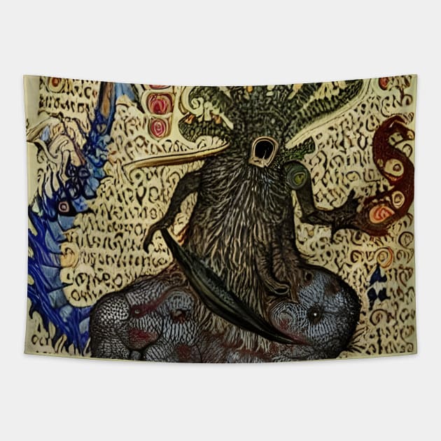 Medieval Monster Tapestry by AlienMirror