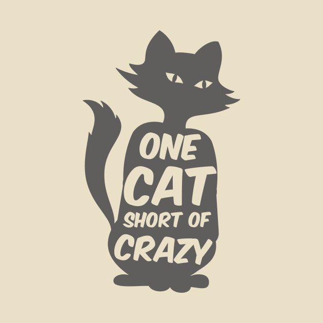 One Cat Short Of Crazy One Cat Short Of Crazy Pillow Teepublic