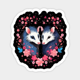 Opossum Couple Valentine Magnet