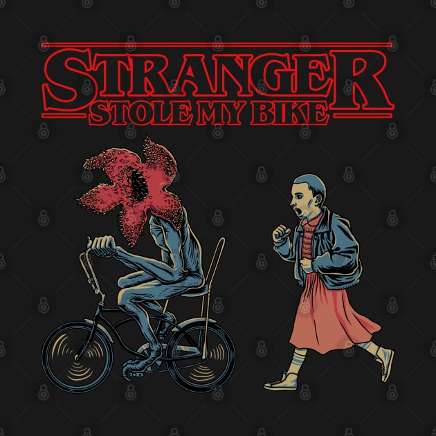 Stranger Stole My Bike Horror by mashuptees