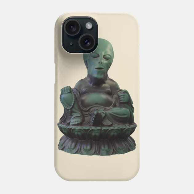 Alien Buddha Phone Case by JonHale