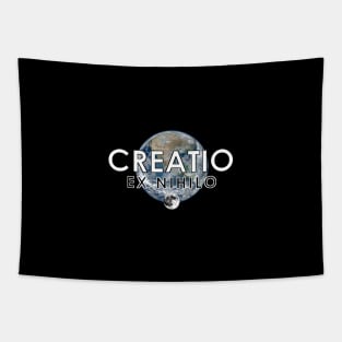 Creationist Latin Quote-Creatio Nihilo. Tapestry