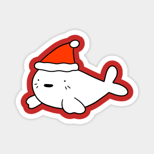 Santa Hat Harp Seal Magnet