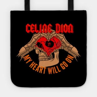 Skull love celine dion Tote