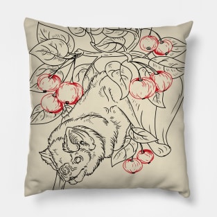 Vampire Bat with fruits Pillow