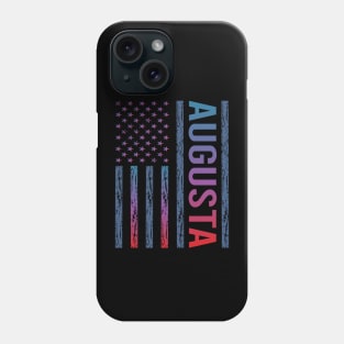 Blue Red Flag - Augusta Phone Case