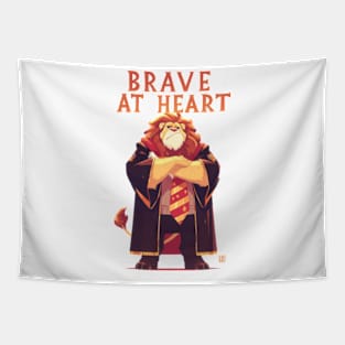 Brave at Heart - Sorcerer Lion - Fantasy Tapestry