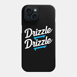 Drizzle Drizzle Modern Typography with Blue Accents Phone Case