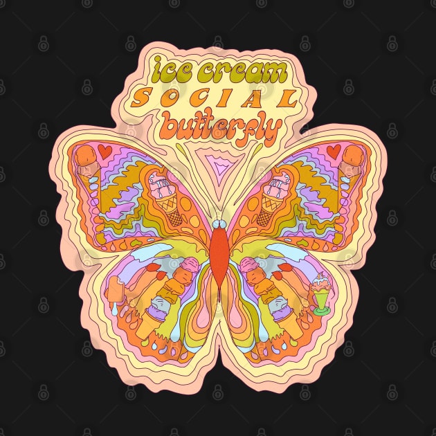 Ice cream social butterfly - 70s butterfly by Deardarling