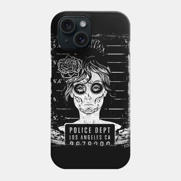 Muerte Mugshot Phone Case by WickedOddities