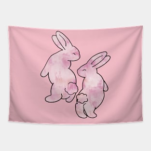 Twin Bunnies Tapestry