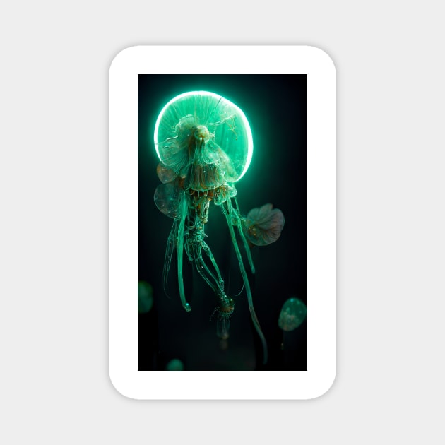 Jellyfish in bloom Magnet by Expedition-AI