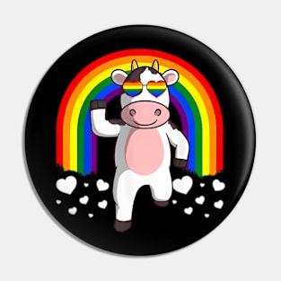 LGBT Cow Gay Pride LGBTQ Cute  Farmer Pin