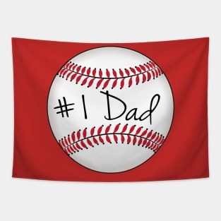 Baseball, Sports Fan: #1 Dad Tapestry