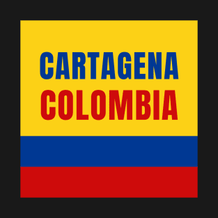 Cartagena City in Colombian Flag Colors T-Shirt