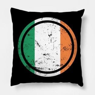 Circle Flag of Ireland Irish St Patrick's Day Pillow