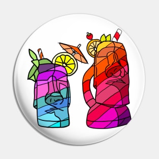 Easter Island Tiki Mugs Pin