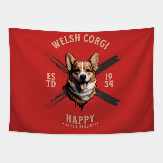 Welsh Corgi Tapestry by CloudEagleson