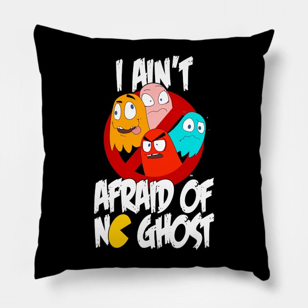 TSHIRT - PACMAN I ain't afraid of no ghosts! Pillow by Eyz