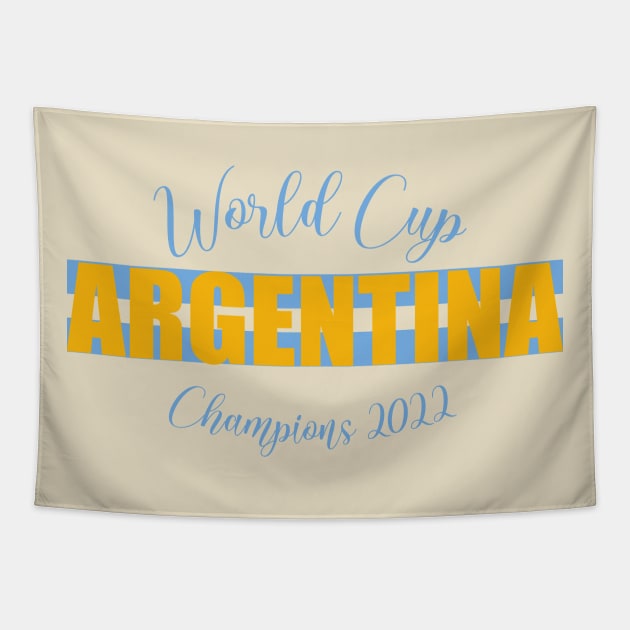 Argentina Wins the World Cup 2022 Tapestry by NickiPostsStuff