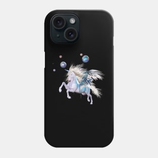 Wonderful unicorn in a fantasy winter landscape Phone Case