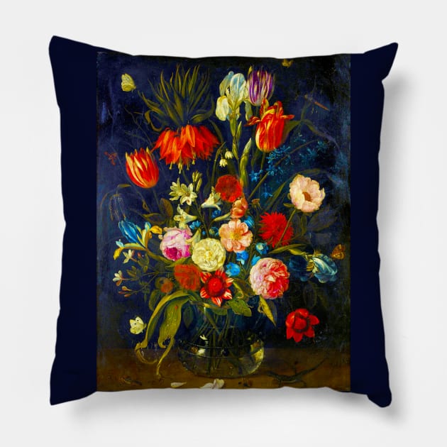 A still life by Jan van Kessel the Elder (digitally enhanced) Pillow by Amanda1775