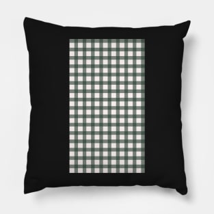 Forest Green Gingham Pattern Pillow