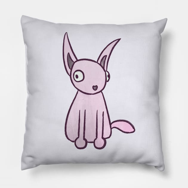 Cute Sphynx Drawing Pillow by Oranges