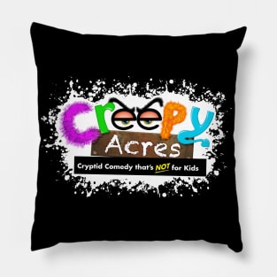 Creepy Acres classic logo Pillow