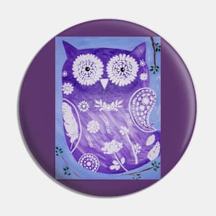 Lavendar Owl Pin