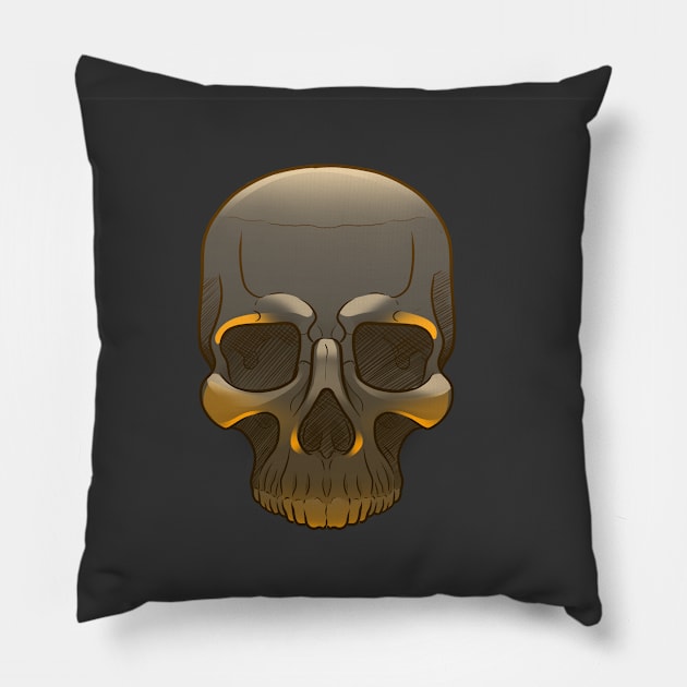 gold pirate flag Pillow by TheSamDS