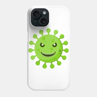 Angry coronavirus cartoon Phone Case