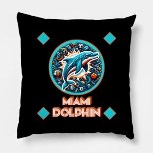 Miami Dolphin Football Zone Pillow