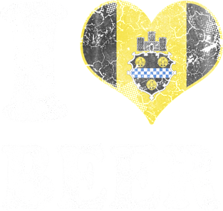 I Heart Pittsburgh Beer Magnet