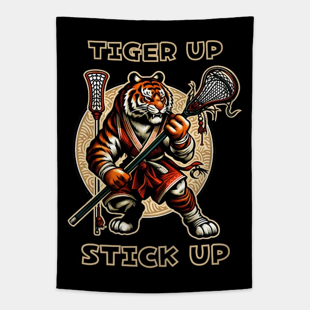 Lacrosse Bengal tiger Tapestry by Japanese Fever