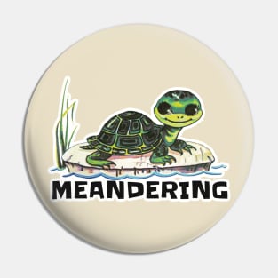 Meandering Turtle Pin