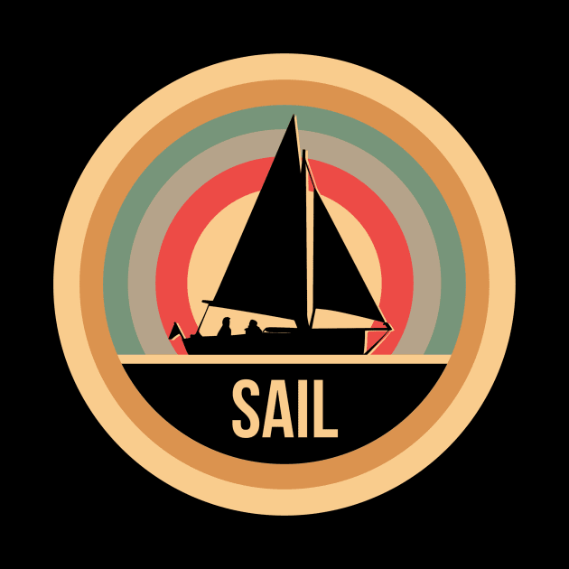 Retro Vintage Sailing Gift For Sailors by OceanRadar