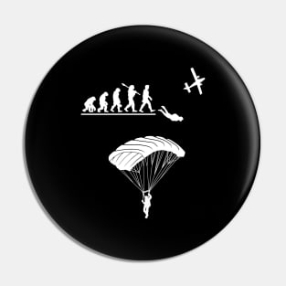 Skydiving Evolution Skydiver Parachuting Lover Pin