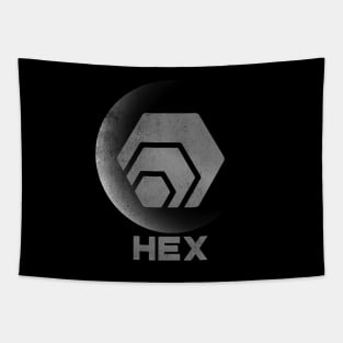 Vintage HEX Coin To The Moon HEX Crypto Token Cryptocurrency Blockchain Wallet Birthday Gift For Men Women Kids Tapestry