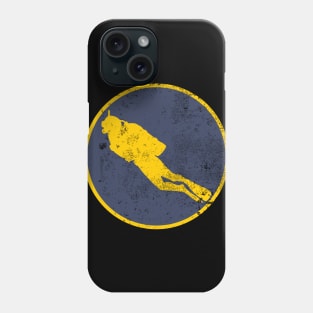 Scuba Diver Patch (distressed) Phone Case