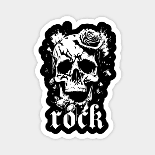 rock skull design Magnet