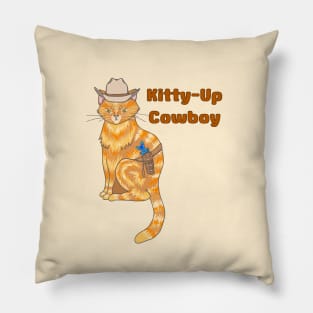 Kitty-Up Cowboy Pillow